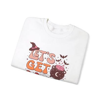 Let's Get Wicked Sweatshirt Funny Halloween Sweater Wicked Sweat Magical Spooky Season Crewneck Retro Halloween Witch Sweatshirt Women Gift