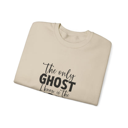 The Only Ghost I Know Is The Holy Ghost Sweatshirt Funny Christian Sweatshirt Funny Halloween Sweater Halloween Gift Cute Holy Ghost Joke