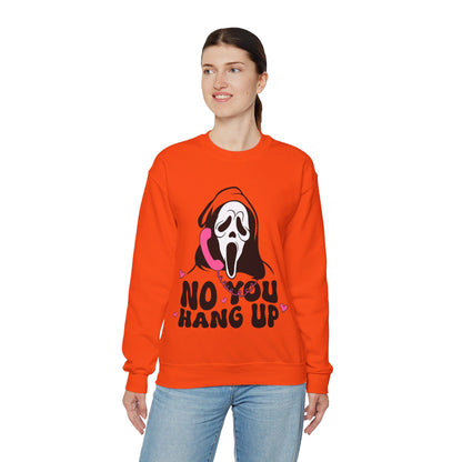 No You Hang Up Sweatshirt Funny Ghostface Sweater Gho-st Calling Halloween Sweatshirt Horror Movie Sweatshirt Scream Halloween Outfit Gift