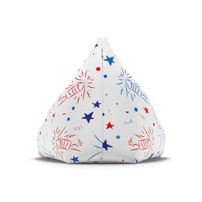 Patriotic Bean Bag Chair Cover Fireworks American Pride Decor 4th July Aesthetic Home Office Gift Teens Dorm Gaming Beanbag Chair Cover Gift