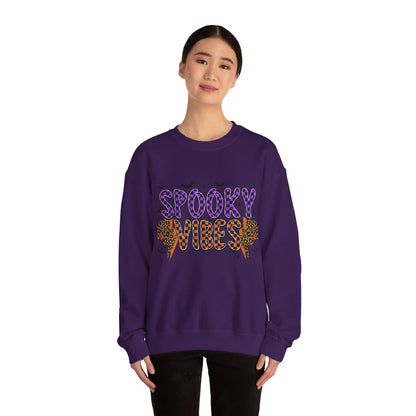 Spooky Vibes Sweatshirt Retro Halloween Sweater Halloween Vintage Sweatshirt Spooky Season Halloween Apparel Fall Crewneck Groovy Halloween