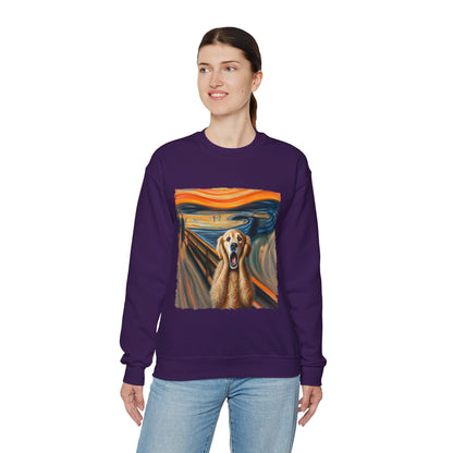 Funny Edvard Munch Dog Sweatshirt Funny The Scream-ing Dog Art Painting Sweater Parody of Edvard Munch Dog Sweater Unique Art Dog Lover Gift