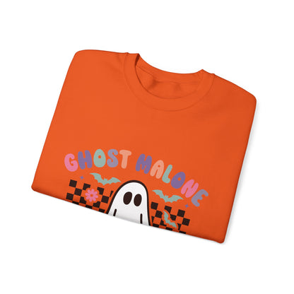 Ghost Malone Sweatshirt Retro Vintage Halloween Sweater Cute Ghost Sweat Funny Halloween Crewneck Spooky Season Sweatshirt Stay Spooky Gift