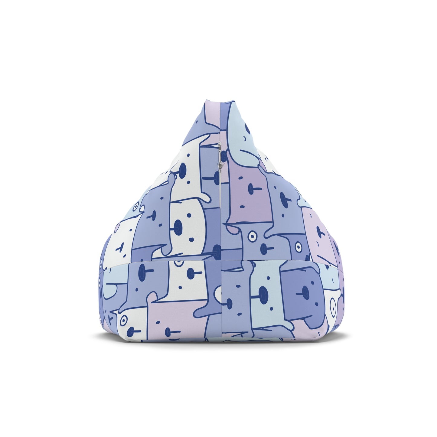 Cute Dogs Bean Bag Cover Funky Animal Pastel Blue Purple Home Decor Playroom Bedroom Fur Mom Furniture Gift Dog Lover Beanbag Cover Gift