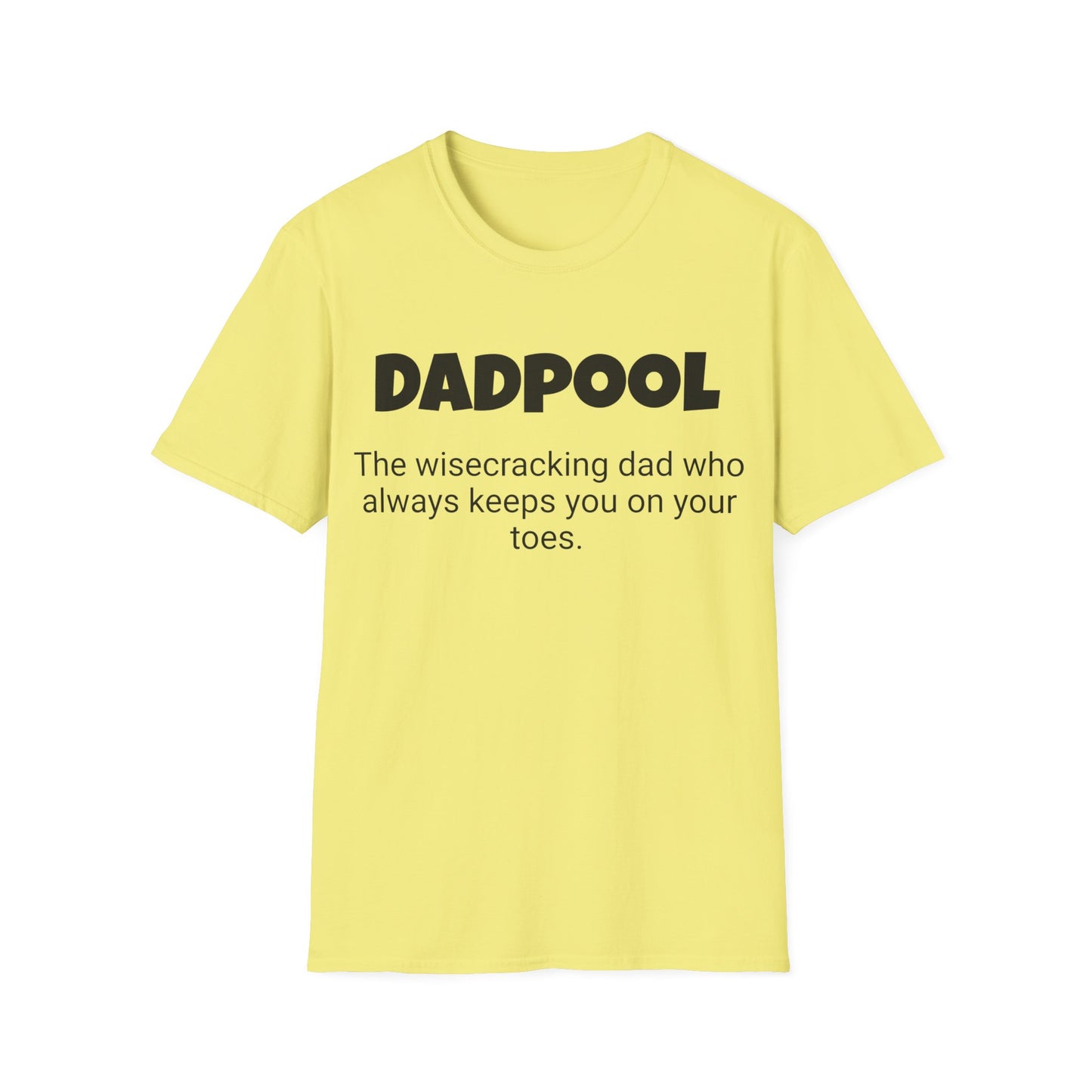 Funny Dad's Mens Softstyle T-shirt, "Dadpool", Father's Day Gift, Tee for Him, Adult Humorous Unique Novelty Apparel Present