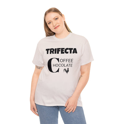 Funny Unisex Heavy Cotton Tee, "Trifecta of "C"s", Rude Adult Unique Novelty Gift, Naughty Gag T-shirt Present, Fun Divorcee