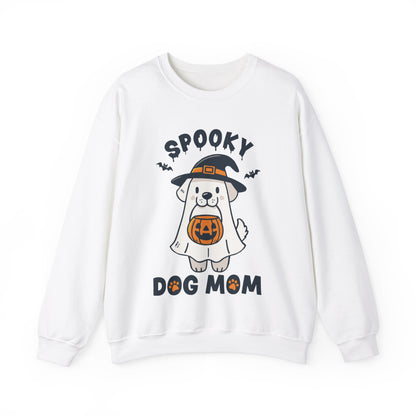 Spooky Dog Mom Sweatshirt Halloween Ghost Dog Sweater Women Dog Lover Pullover Cute Dog Mom Gift Trick or Treat Dog Mom Halloween Sweatshirt