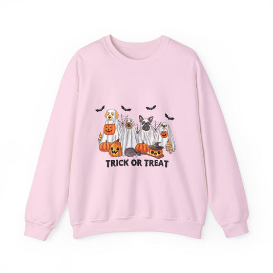 Halloween Ghost Dogs Sweatshirt Trick or Treat Sweater Ghost Dog Pullover Sweater Bogey Dog Sweatshirt Cute Halloween Dog Lover Gift Sweat 2