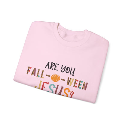 Are You Fall-O-Ween Jesus Sweatshirt Christian Retro Halloween Sweater Religious Fall Crewneck Follow Jesus Sweat Matthew Bible Verse 4:19