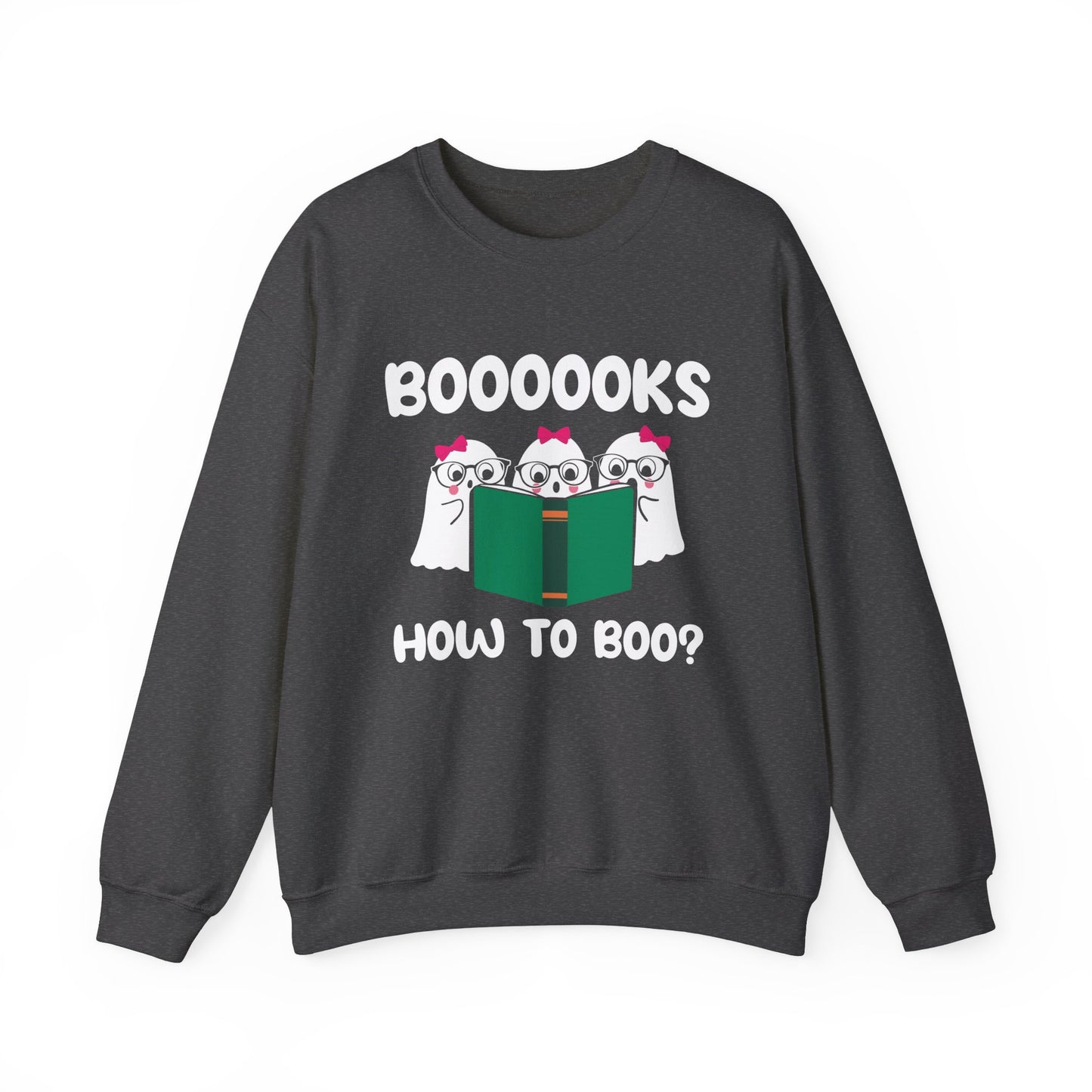 Ghost Reading Books Sweatshirt Bookish Halloween Sweater Funny Halloween Teacher Gift Librarian Halloween Sweatshirt Booooks Ghost Crewneck