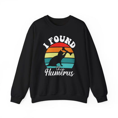 I Found This Humerous Sweatshirt Funny Retro Halloween Sweater Funny Cat Halloween Sweatshirt Bone Joke Crewneck Spooky Fall Season Apparel