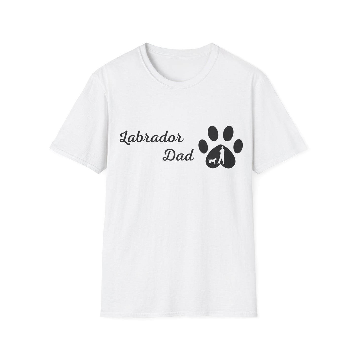 Doggy Dad's T-shirt, "Labrador Dad", Dog Father's Day Gift, Fur Papa, Unique Men's Apparel Novelty Pet Lover Tee Present