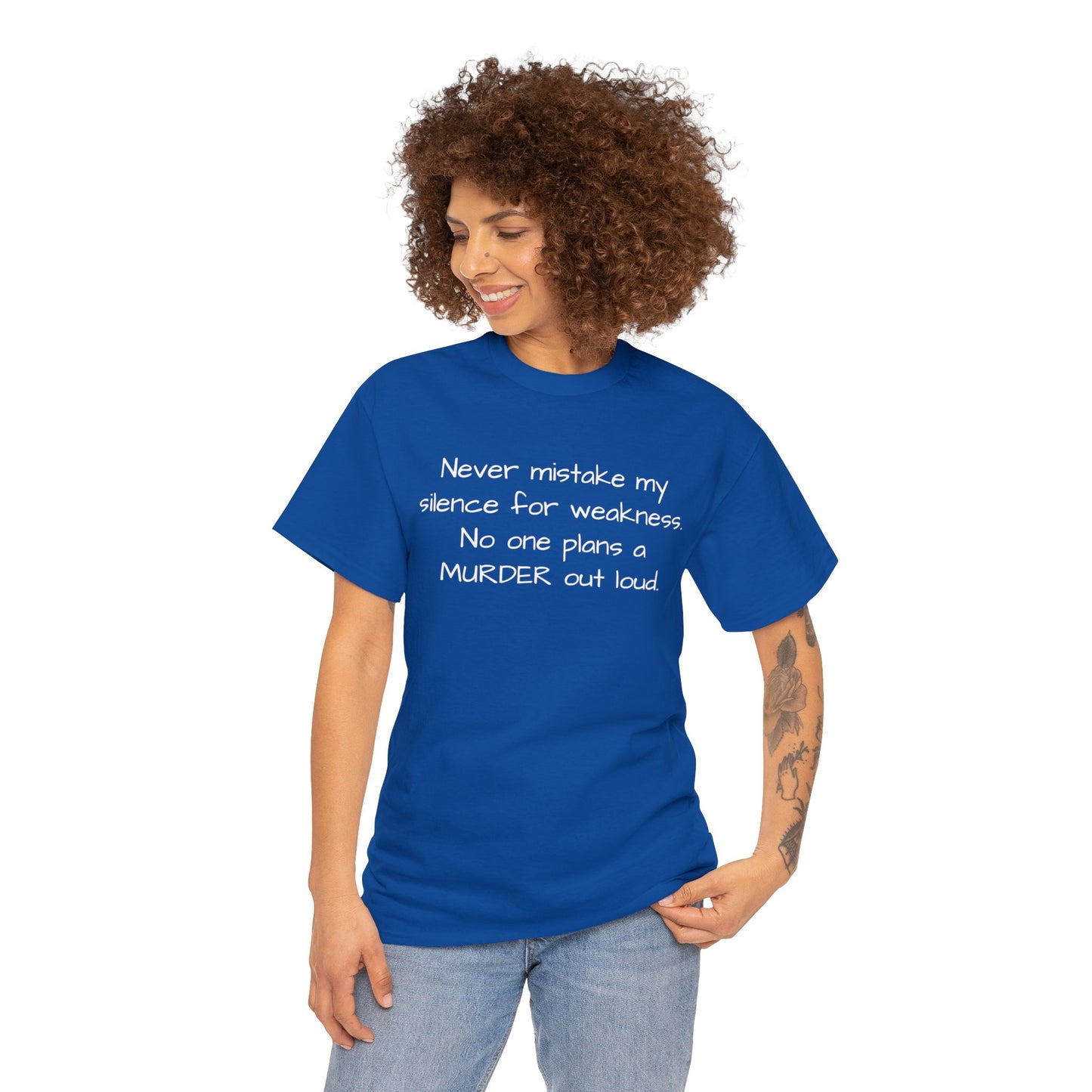 Funny Sarcastic Unisex Softsytle T-shirt, "Never mistake my silence..", Unique Him/Her Gift, Humour Novelty Gag Tee Present