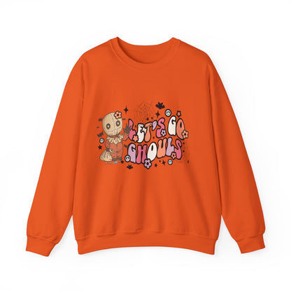 Lets Go Ghouls Sweatshirt Retro Halloween Sweater Cute Halloween Voodoo Doll Sweatshirt Spooky Season Halloween Outfit Bachelorette Gift