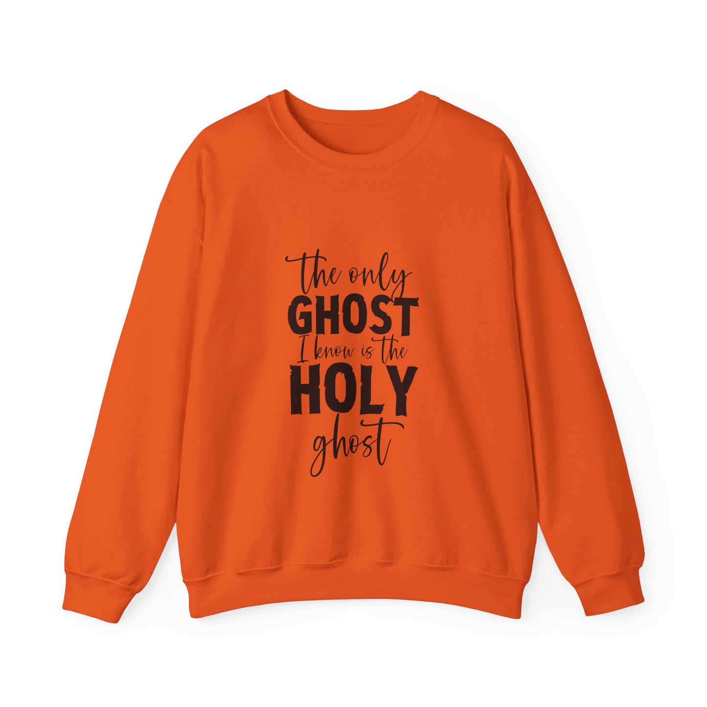 The Only Ghost I Know Is The Holy Ghost Sweatshirt Funny Christian Sweatshirt Funny Halloween Sweater Halloween Gift Cute Holy Ghost Joke