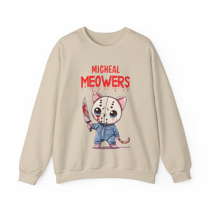 Michael Meowers Sweatshirt Funny Halloween Cat Lover Sweater Horror Character Sweatshirt Horror Movie Addicts Sweater Horror Fan Club Gift