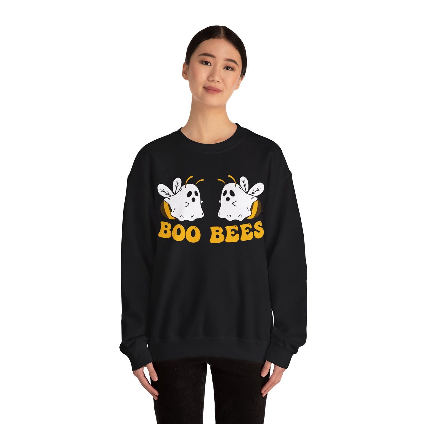 Boo Bees Sweatshirt Funny Halloween Sweater Cute Spooky Season Sweatshirt Crewneck Boobees Halloween Costume Apparel Ghost Unique Women Gift