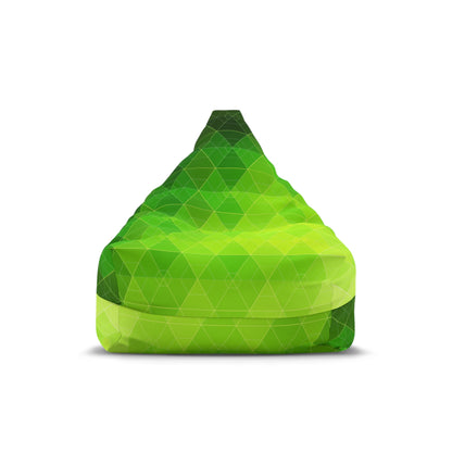 Funky Green Triangle Pattern Bean Bag Chair Cover Geometric Art Home Decor Unique Teen Dorm Bedroom Living Room Furniture Gaming Chair Gift