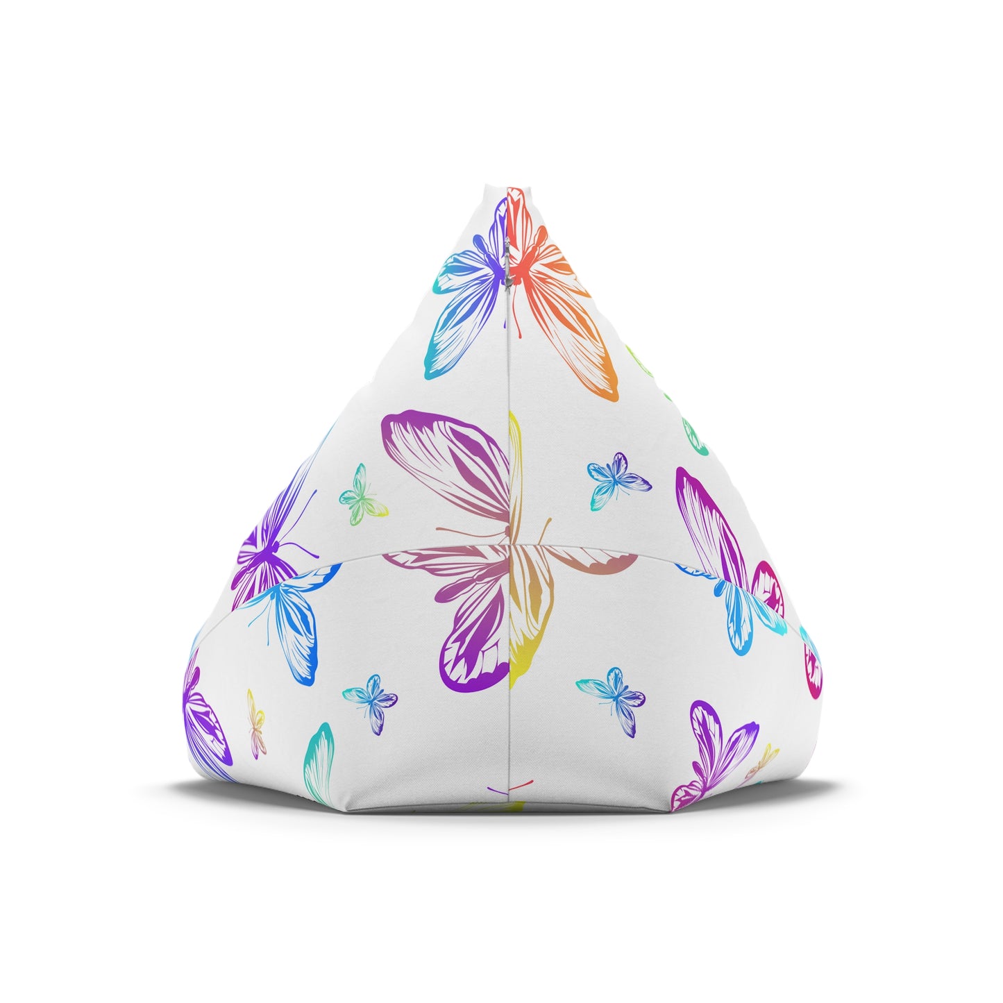 Butterflies Bean Bag Chair Cover Colorful Retro Home Decor Aesthetic Gift Girls Teens Bedroom Gift Living Room Furniture Gaming Beanbag Gift