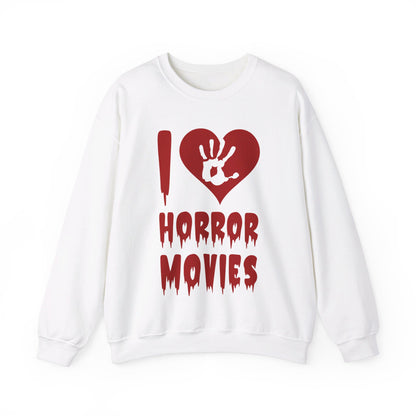 I Love Horror Movies Sweatshirt Horror Movie Addict Sweatshirt Halloween Horror Fan Club Sweatshirt Horror Club Movie Fanatic Halloween Gift