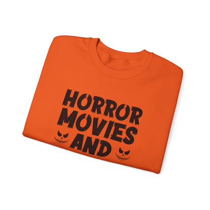 Horror Movies And Chill Sweatshirt Halloween Sweater Spooky Vibes Sweatshirt Funny Halloween Outfit Scary Movie Lover Gift Horror Movie Fan