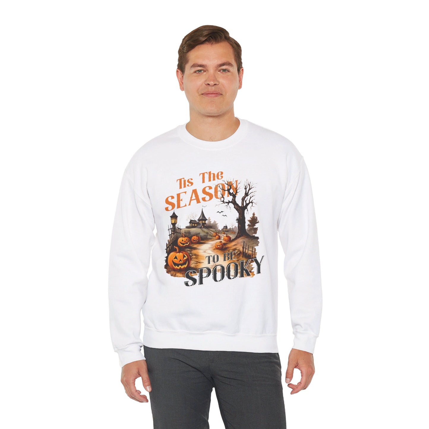 Tis The Season To Be Spooky Halloween Sweatshirt Vintage 1950s Halloween Fall Sweater Retro Halloween Pumpkins Spooky Season Apparel Unique