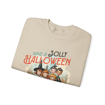 Have a Jolly Halloween Sweathirt Vintage 1950s Halloween Sweater Funny Creepy Halloween Kids Graphic Retro Halloween Apparel Spooky Vibe