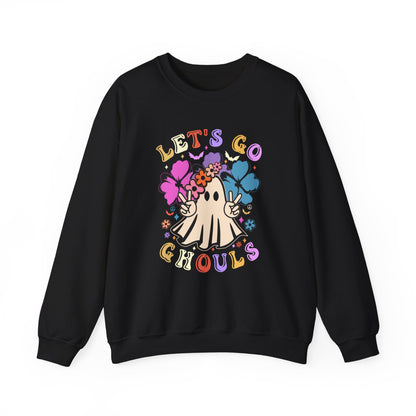 Lets Go Ghouls Sweatshirt Halloween Sweatshirt Retro Halloween Sweater Funny Ghost Sweater Ghost Halloween Sweatshirt Spooky Season Crewneck