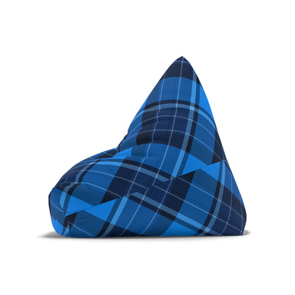 Tartan Bean Bag Chair Cover Blue Scottish Aesthetic Home Decor Cross-checkered Beanbag Teens Dorm Bedroom Living Room Games Room Patio Gift