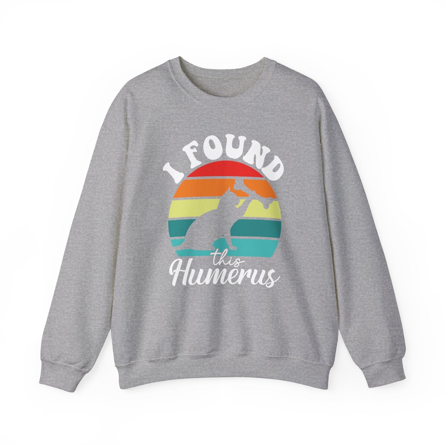 I Found This Humerous Sweatshirt Funny Retro Halloween Sweater Funny Cat Halloween Sweatshirt Bone Joke Crewneck Spooky Fall Season Apparel