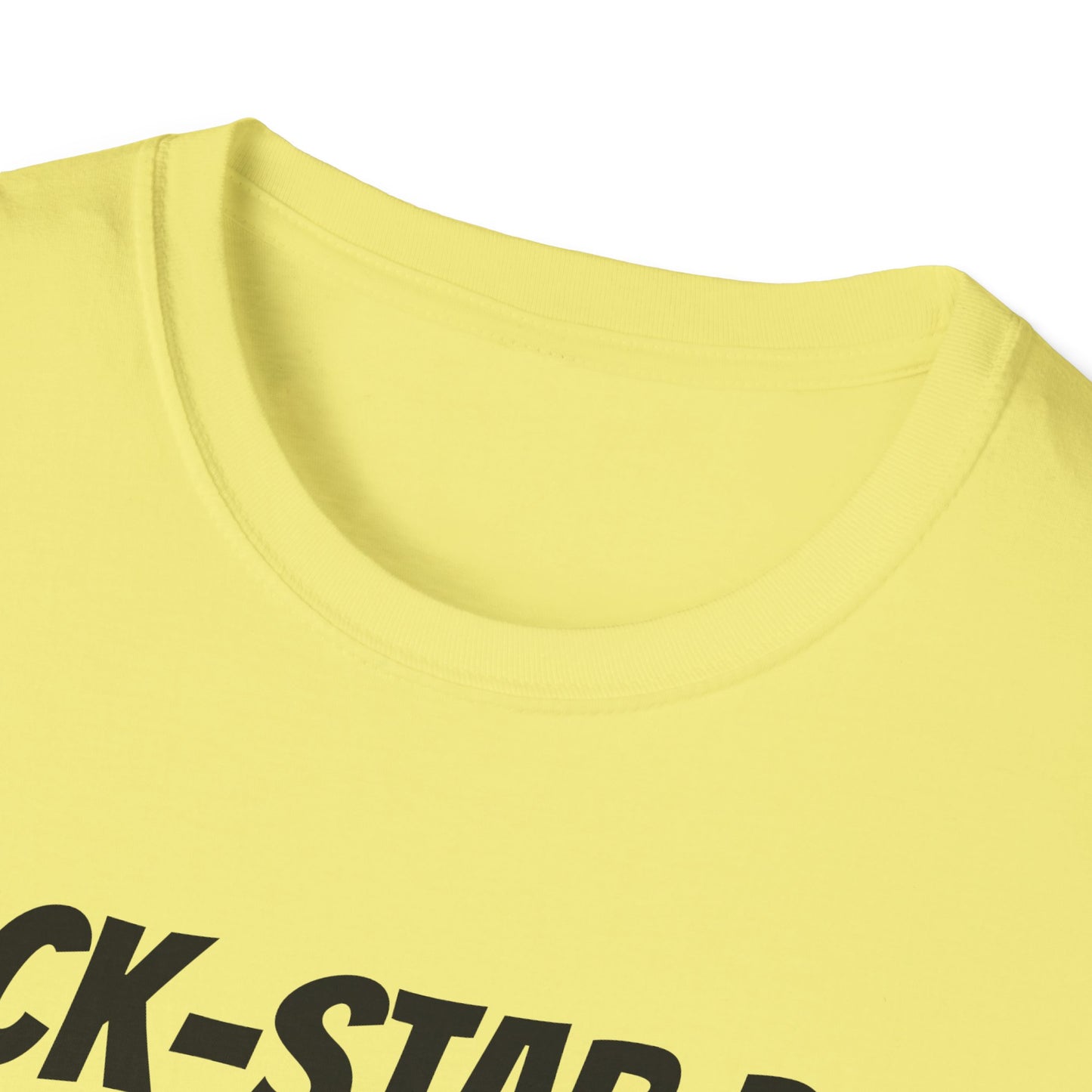 Funny Rugby Dad's Mens Softstyle T-shirt, "Ruck-star Dad", Father's Day Gift, Humorous Unique Novelty Apparel Tee Present