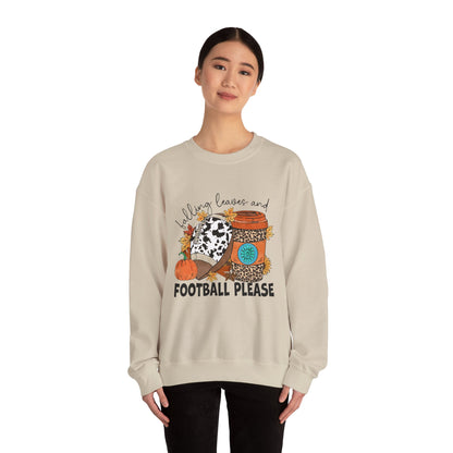 Autumn Leaves And Football Please Sweatshirt Fall Leaves Sweater Fall Football Sweatshirt Fall Vibes Sweater Unisex Fall Shirt Autumn Sweat