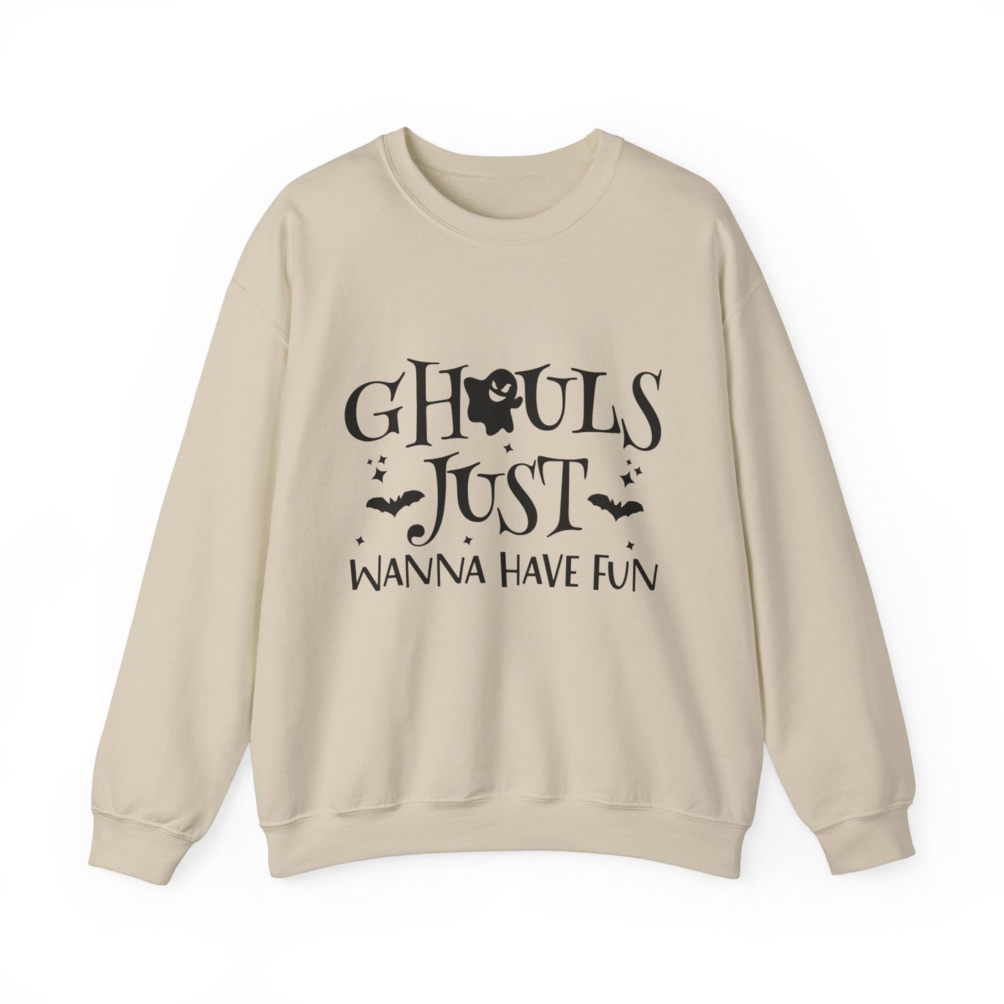 Ghouls Just Wanna Have Fun Halloween Sweatshirt Retro Fall Sweater Spooky Ghost Halloween Apparel Cute Unique Novelty Women Bridemaids Gift