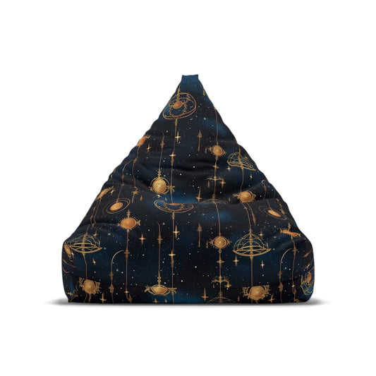 Libra Bean Bag Chair Cover Astrology Beanbag Bohemain Celestial Home Decor Libra Zodiac Gift Mystical Cosmic Meditation Bedroom Gaming Chair