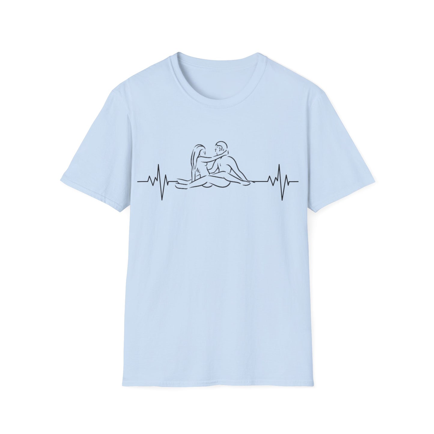 Unisex Heartbeat Kama Sutra T Shirt, Favorite Sexual Pose No.13,Erotic Sexual Desire Couples Gift,Naughty Kinky Adult T-shirt