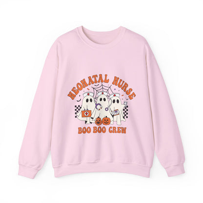 Neonatal Nurse Boo Boo Crew Sweatshirt Ghost Nurse Halloween Sweatshirt Spooky Season Sweater Boo Nursing Student Gift Nurse Squad Pullover