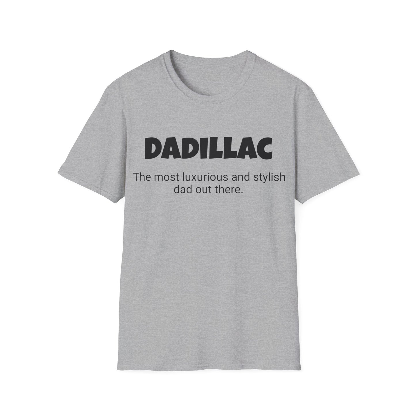 Funny Dad's Mens Softstyle T-shirt, "Dadillac", Father's Day Gift, Tee for Him, Adult Humorous Unique Novelty Apparel Present