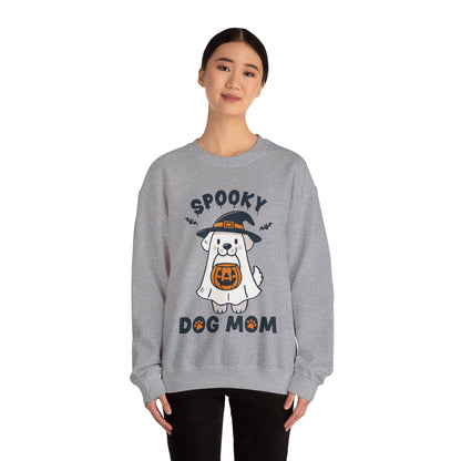 Spooky Dog Mom Sweatshirt Halloween Ghost Dog Sweater Women Dog Lover Pullover Cute Dog Mom Gift Trick or Treat Dog Mom Halloween Sweatshirt