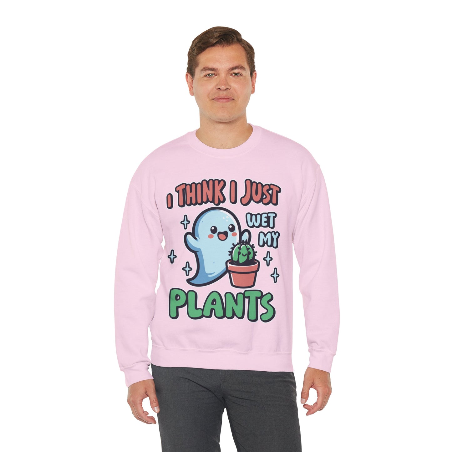 Funny Plant Lover Halloween Sweatshirt I Think I Wet My Plants Sweater Cute Ghost Plant Lover Pullover Sweater Cute Gardening Ghost Gift 2