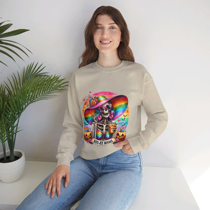 Boo-jee Mama Sweatshirt Retro Mom Halloween Sweater Funny Mom Skeleton Coffee Sweatshirt Bougie Spooky Mama Pullover Sweater Boujee Mom Gift