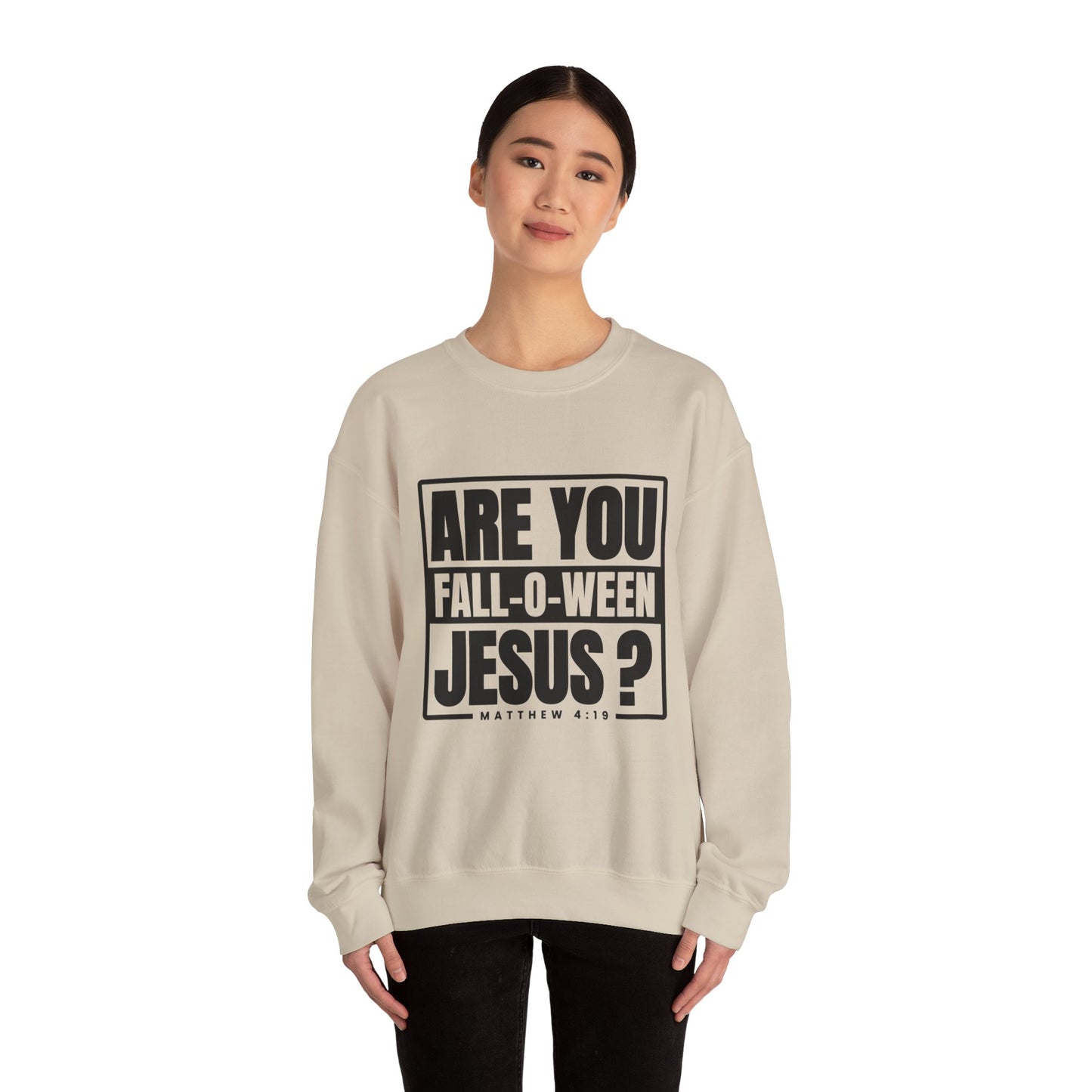 Are You Fall-O-Ween Jesus Sweatshirt Falloween Jesus Halloween Sweater Christian Fall Religious Crewneck Follow Jesus Sweater Matthew Bible