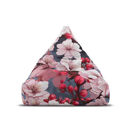 Anime Floral Bean Bag Chair Cover Cottagecore Beanbag Cherry Blossoms Home Decor Japanese Manga Adult Teens Bedroom Living Room Furniture