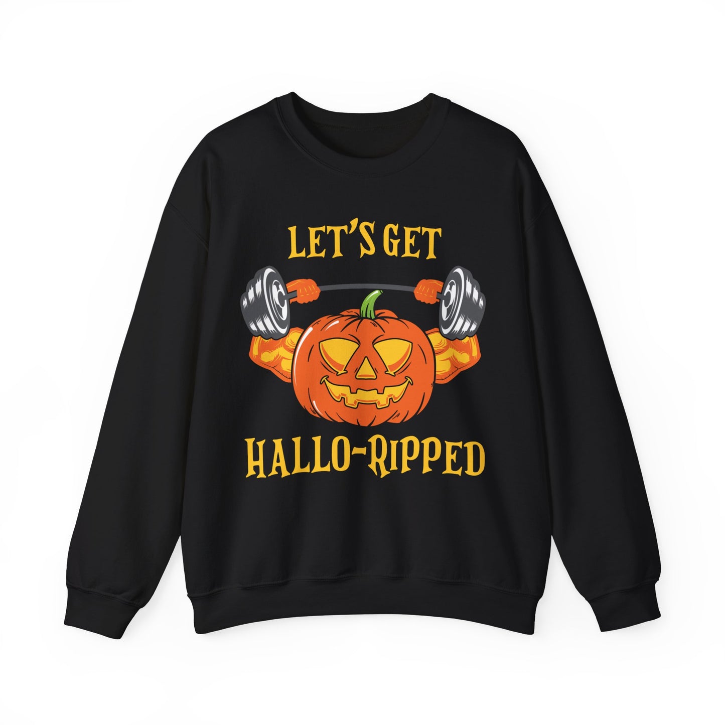 Let's Get Hallow-Ripped Gym Sweatshirt Funny Halloween Sweater Fitness Halloween Sweatshirt Boyfriend Gym Husband Halloween Pumpkin Sweater