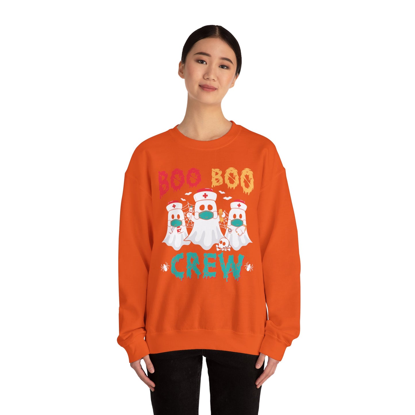 Boo Boo Crew Sweatshirt Halloween Nurse Sweater Funny Halloween Sweatshirt Boo Nurse Sweater Ghost Nurses Spooky Season Cute Nurse Gift