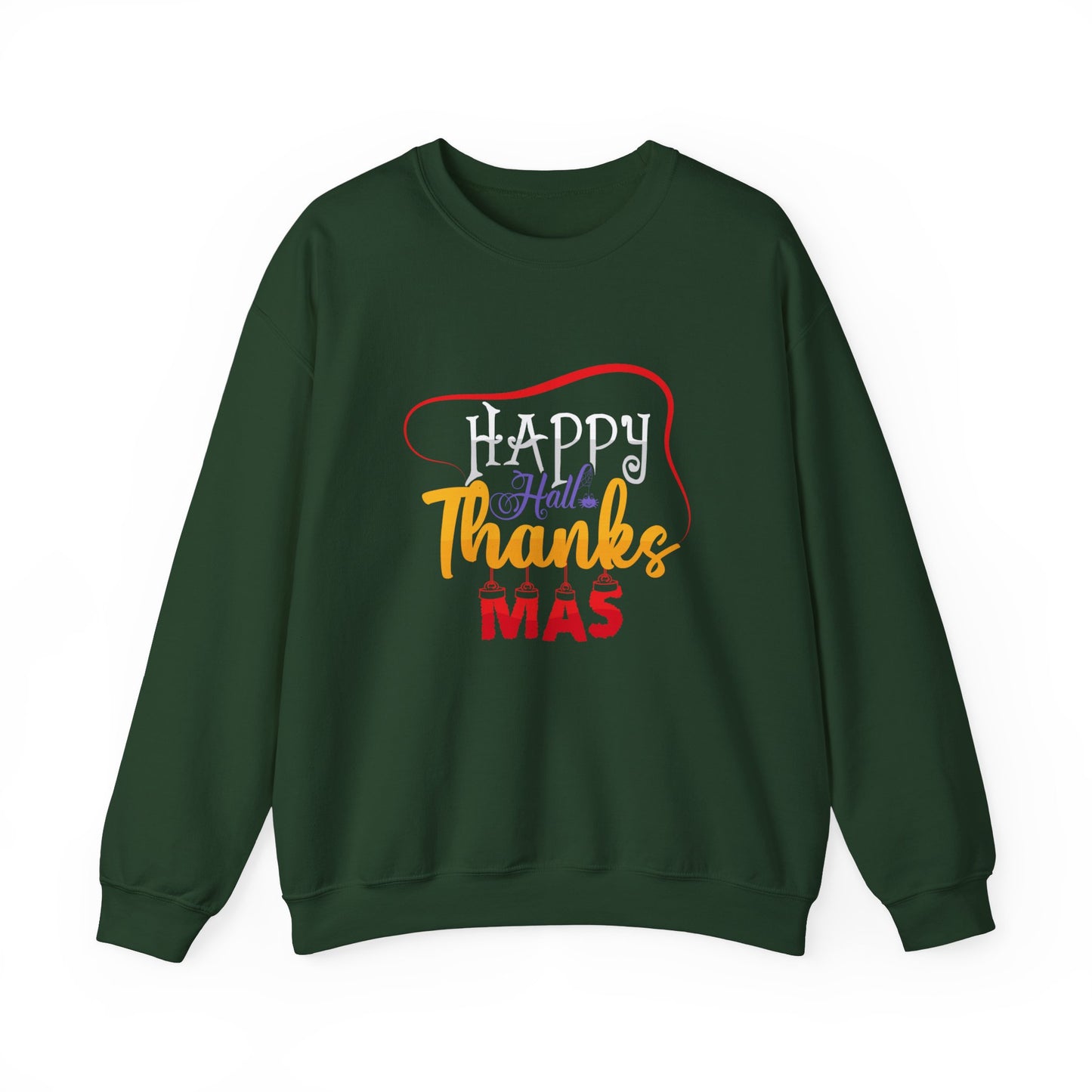 Happy Hallothanksmas Sweatshirt Halloween Sweater Thanksgiving Sweatshirt Christmas Apparel Fall Sweater Holiday Season Outfit Autumn Jumper