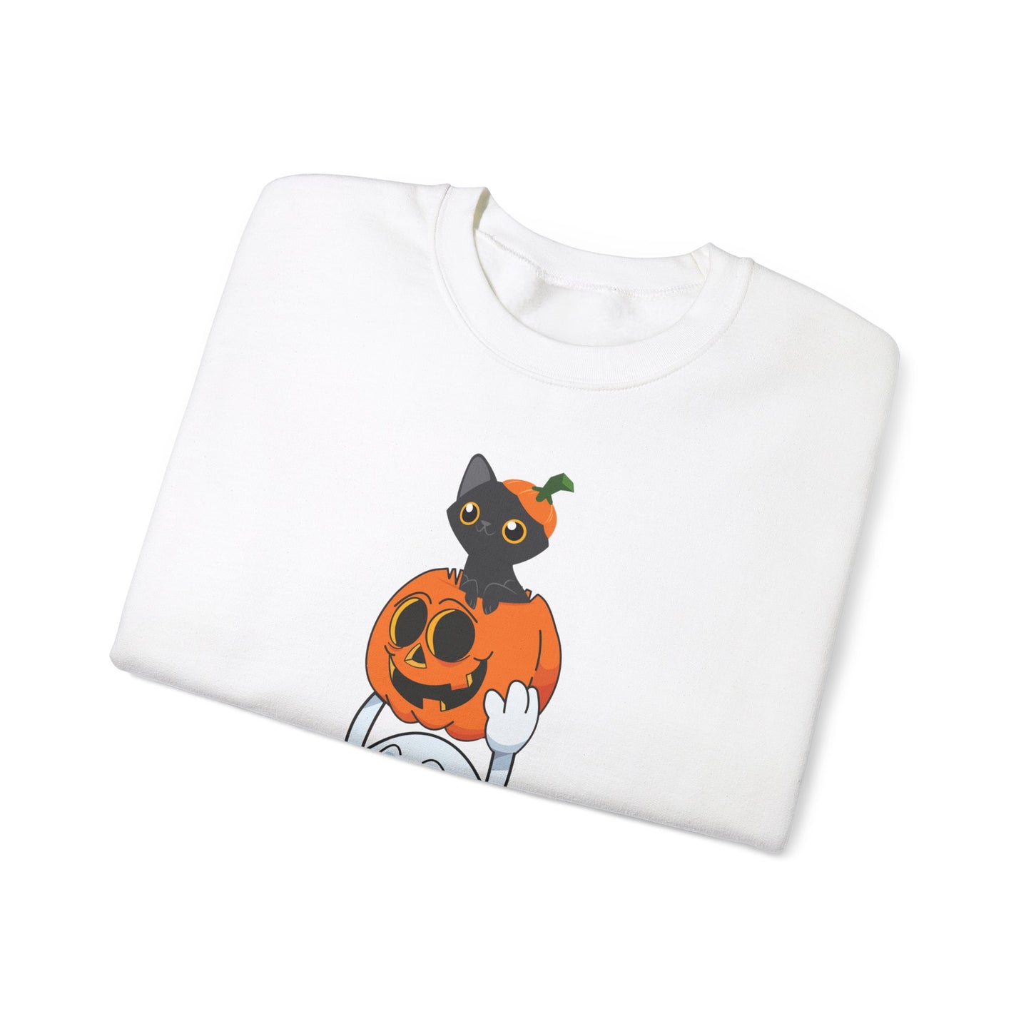 Cute Halloween Sweatshirt Funny Ghost Pumpkin Black Cat Sweater Funny Halloween Sweater Spooky Season Apparel Boo Ghost Fall Spooky Ghost