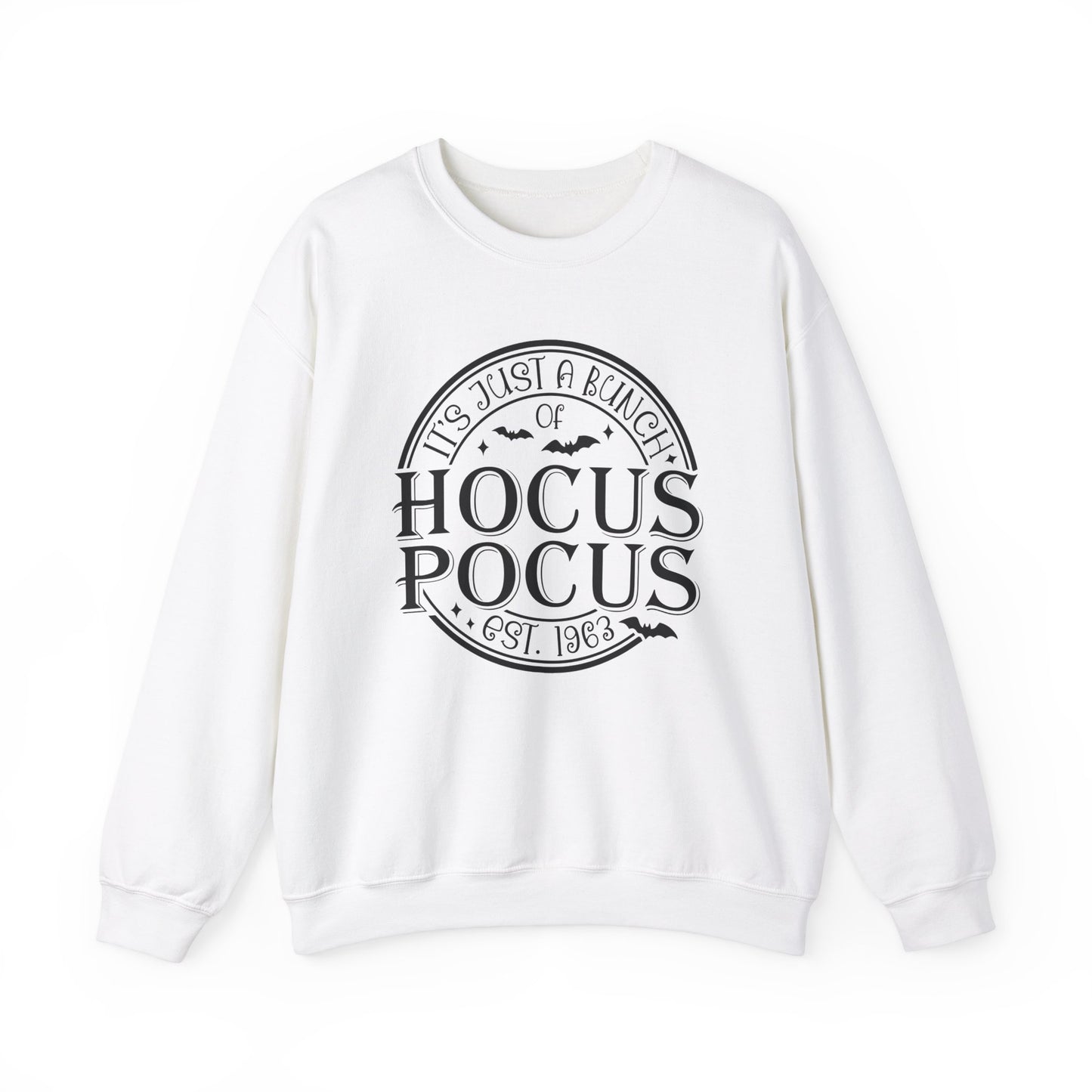 It's Just A Bunch Of Hocus Pocus Sweatshirt Funny Halloween Sweater Retro Halloween Sweatshirt Est 1963 Hocus Pocus Sweater Sanderson Sister