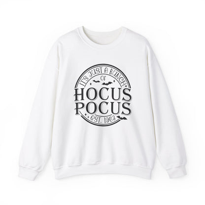 It's Just A Bunch Of Hocus Pocus Sweatshirt Funny Halloween Sweater Retro Halloween Sweatshirt Est 1963 Hocus Pocus Sweater Sanderson Sister