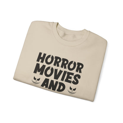 Horror Movies And Chill Sweatshirt Halloween Sweater Spooky Vibes Sweatshirt Funny Halloween Outfit Scary Movie Lover Gift Horror Movie Fan