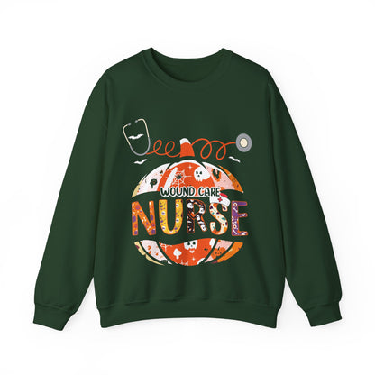 Wound Care Nurse Sweatshirt Halloween Nurse Sweater Retro Vintage Halloween Crewneck Fall Season Care Nurse Gift Pumpkin Nurse Autumn Sweat